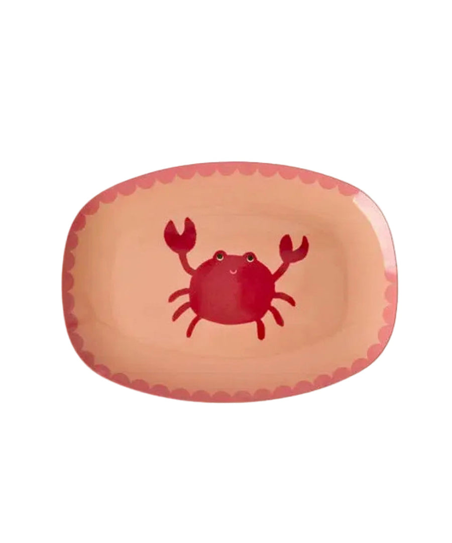 Petit plateau en mélamine motif Crabe de la marque Rice