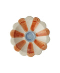 Petite Coupelle Fleur en céramique Rayures orange | Rice