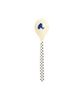 Petite cuillère en mélamine Favorite Hearts, variante Bleu foncé, de Rice sur fond blanc
