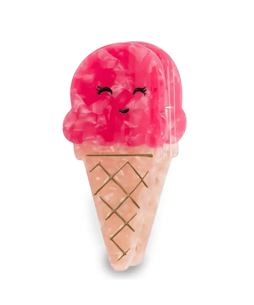 Pince à cheveux en forme de Glace à la framboise de la marque Luciole et Petit Pois.