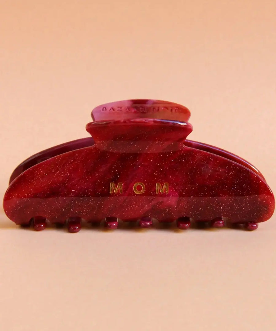 Idée cadeau de fête des mères : pince à cheveux Mom rouge