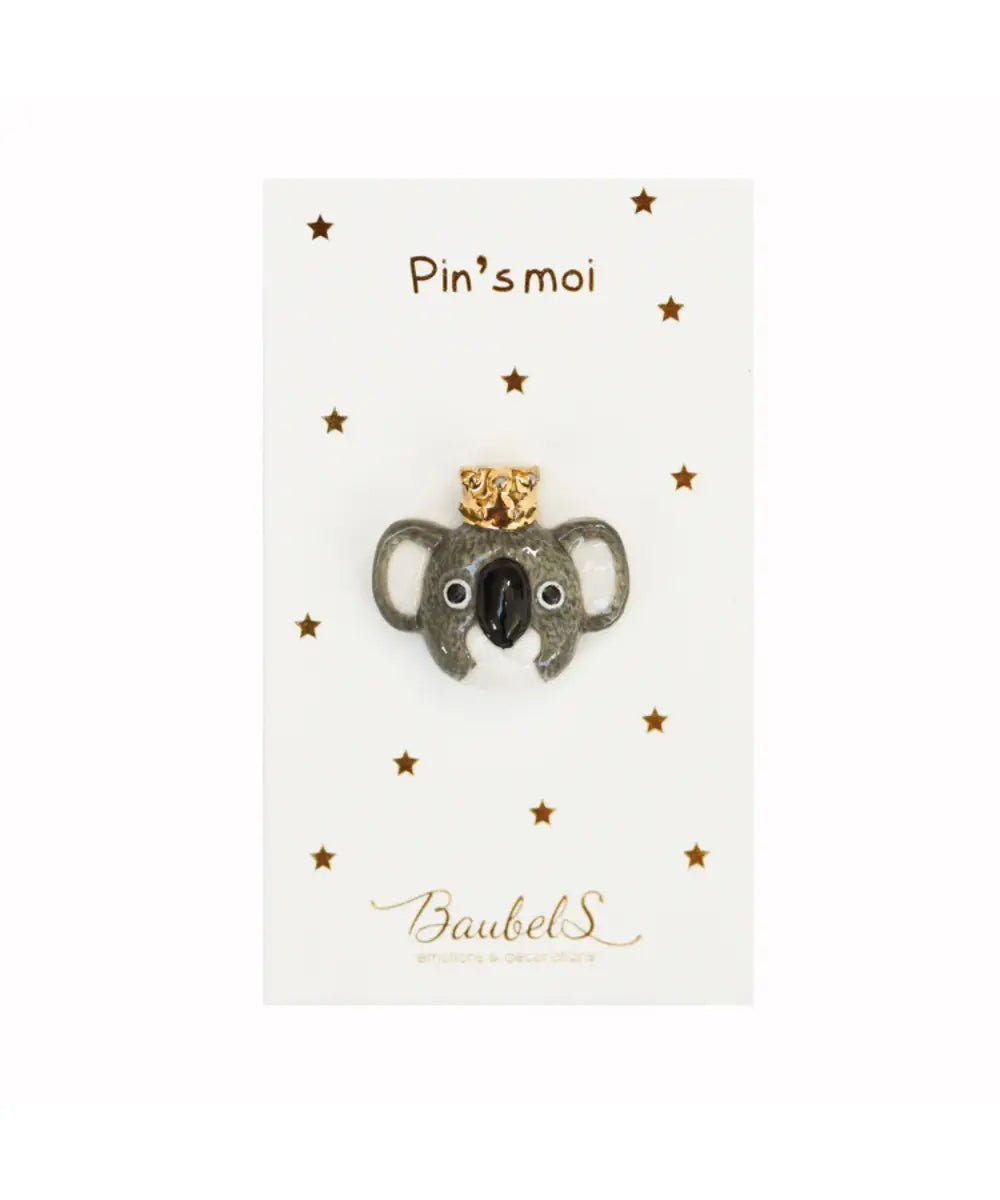 Pin's en porcelaine en forme de Koala de la marque Baubels