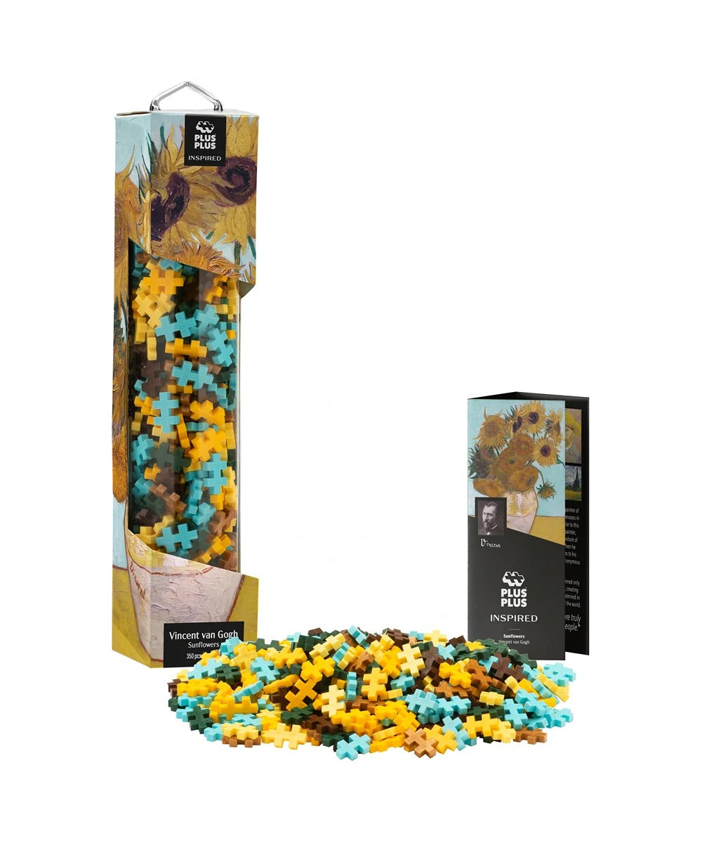 Inspired Les Tournesols de Van Gogh - 350 pièces de Plus-Plus, sur fond blanc