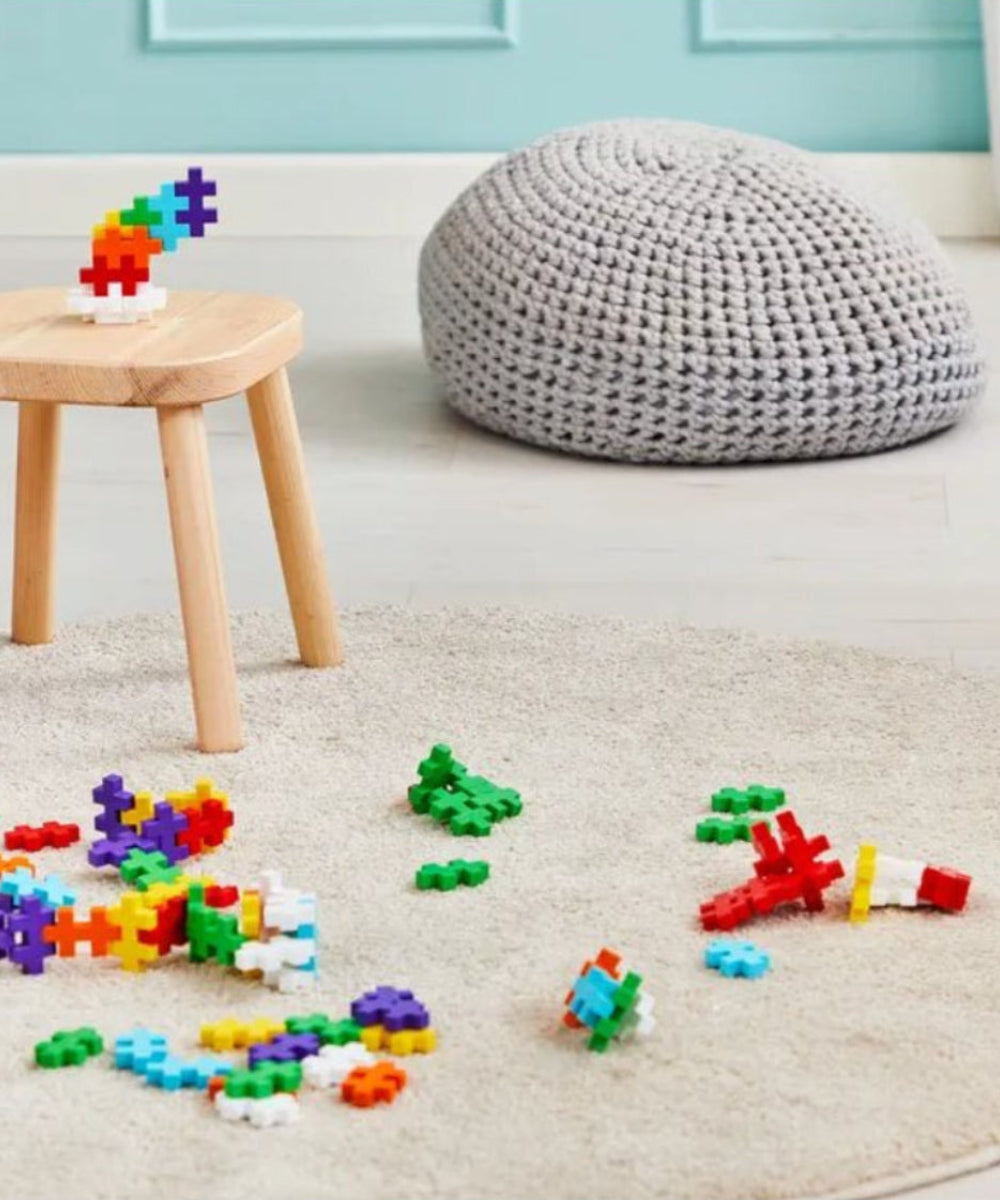 Recharge 100 pieces plus-plus big couleur arc en ciel pour jeu de construction enfant.