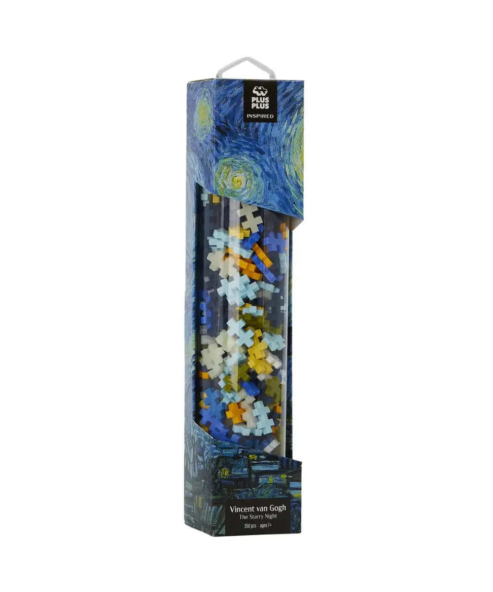 Kit de construction Plus Plus La Nuit étoilée de Van Gogh sur fond blanc