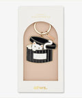 Porte-cles emaille dore motif chat blanc dans carton Cute but Psycho All The Ways To Say