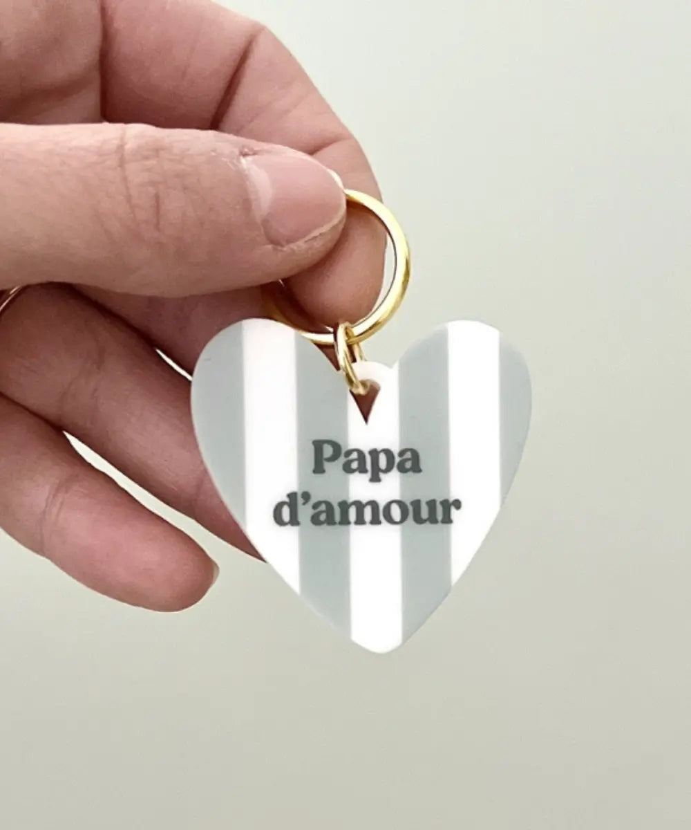 Porte-clés Coeur avec le message Papa d'amour de la marque Print Your Love