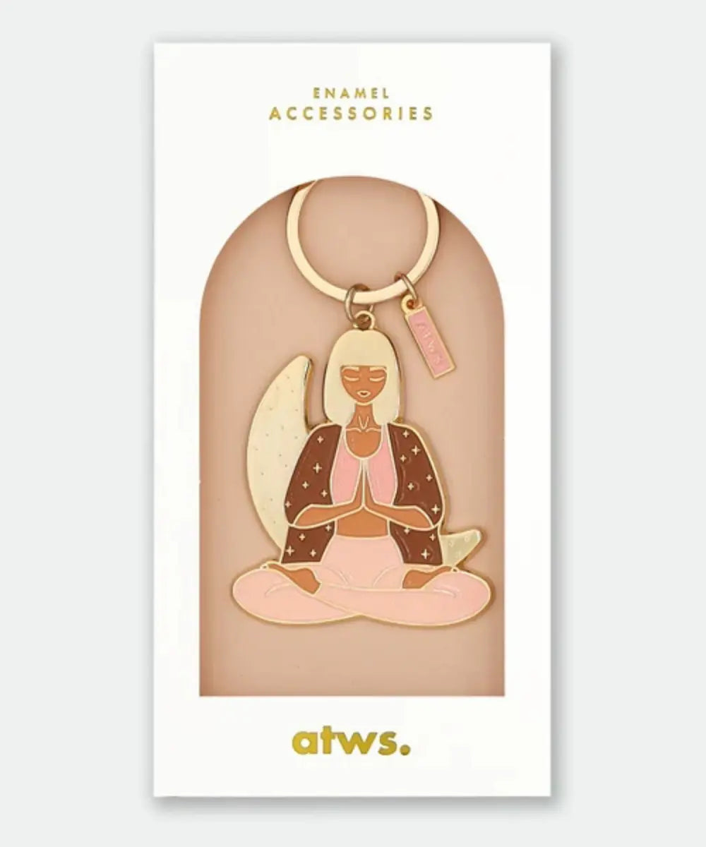 Porte-clés Lotus de la marque française All The Ways To Say ! Cadeau parfait pour les adeptes du Yoga !