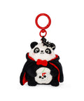 Porte-clés peluche mini panda bam boo de Legami,collection super soft Halloween.