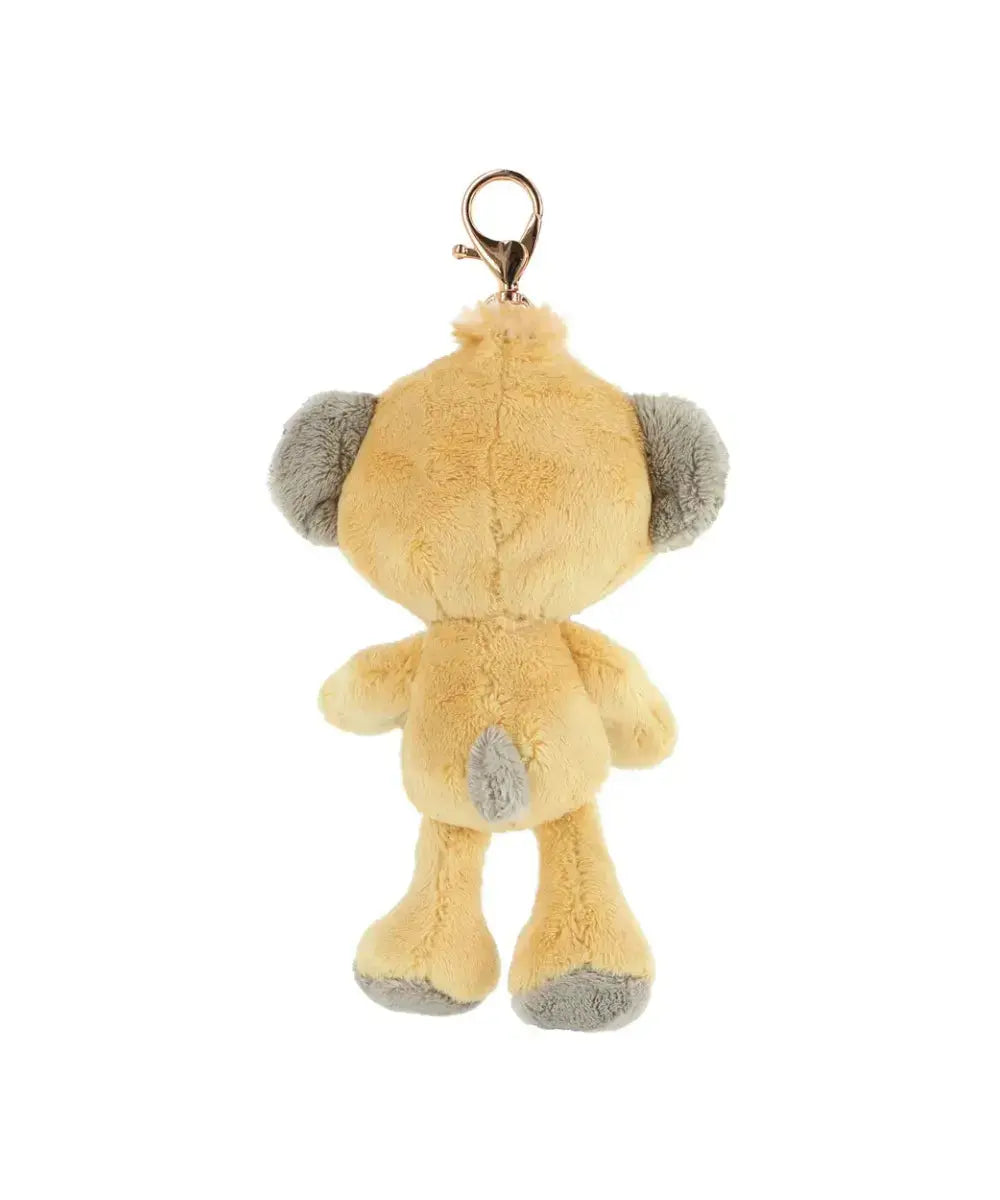 Porte-clés peluche Pimboli de Diddl sur fond blanc et vue de dos