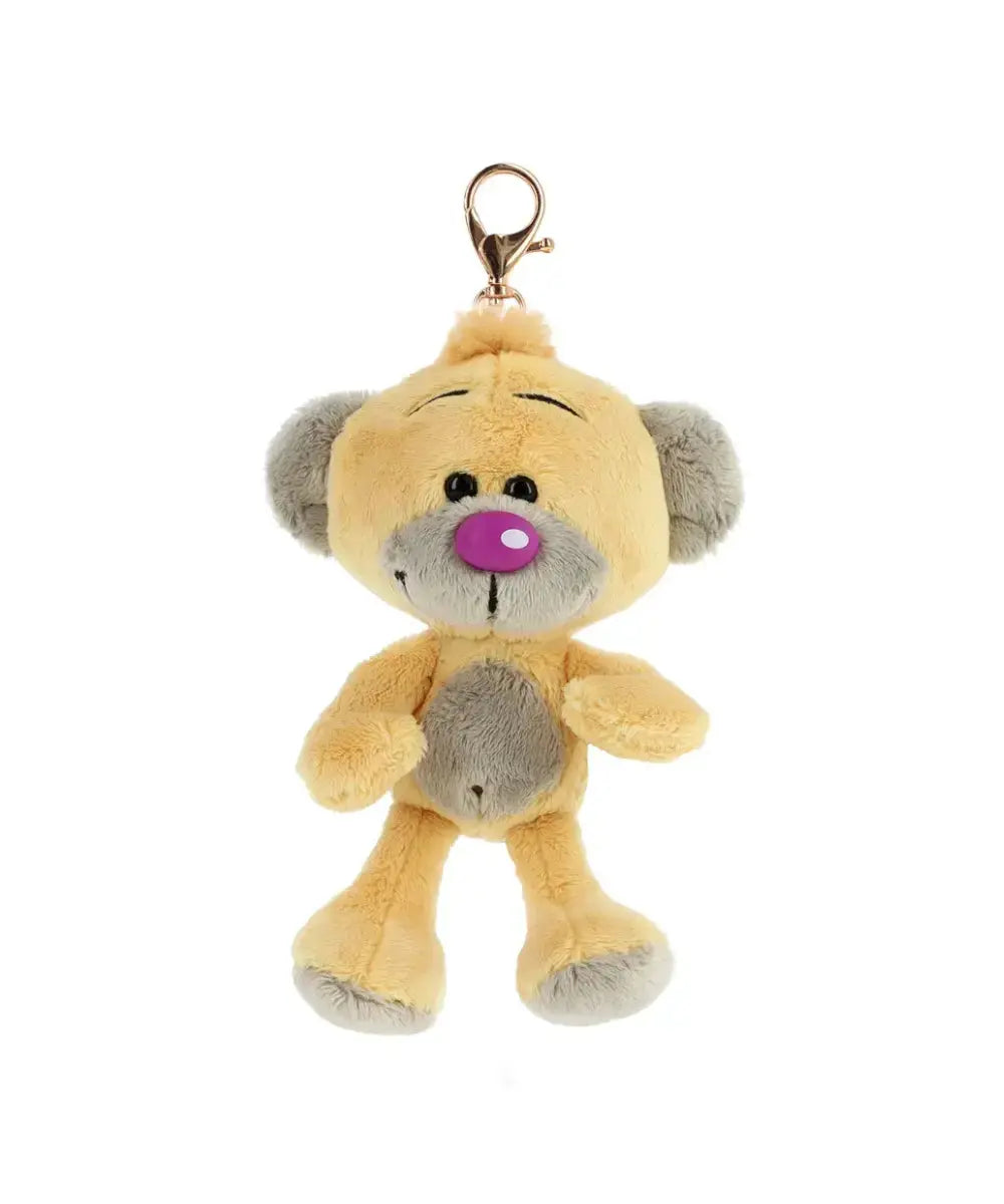 Porte-clés peluche Pimboli de Diddl sur fond blanc et vue de face