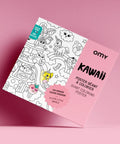 Grand poster geant a colorier univers kawaii japonais par omy.
