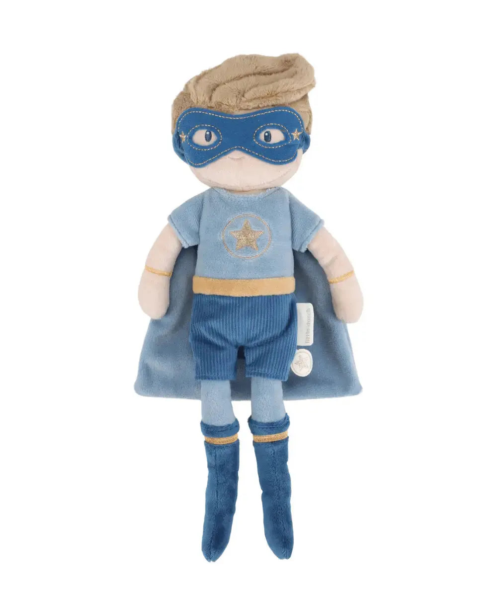 Poupée en tissu Jim le super-héros de la marque pour enfants, Little Dutch