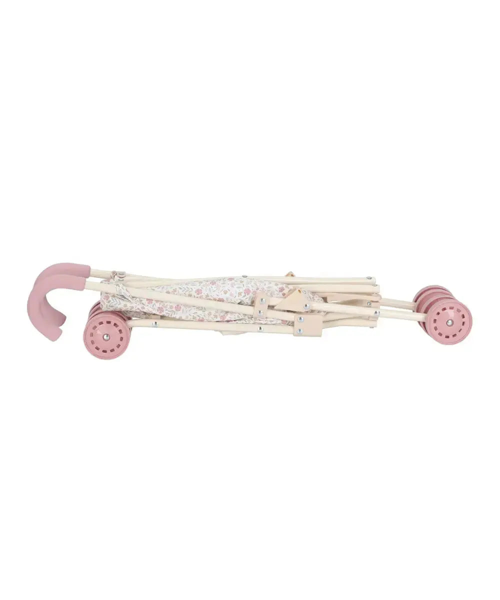 Poussette pour poupée de la marque Little Dutch pliée