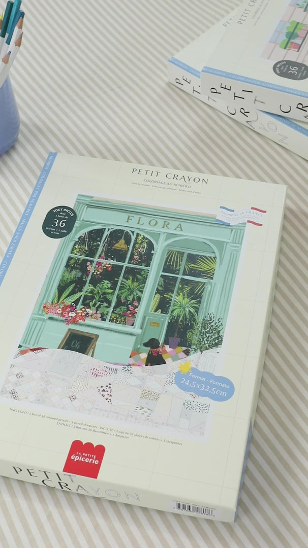 Video de présentation du Coloriage au numéro Façade Flora de La Petite Epicerie