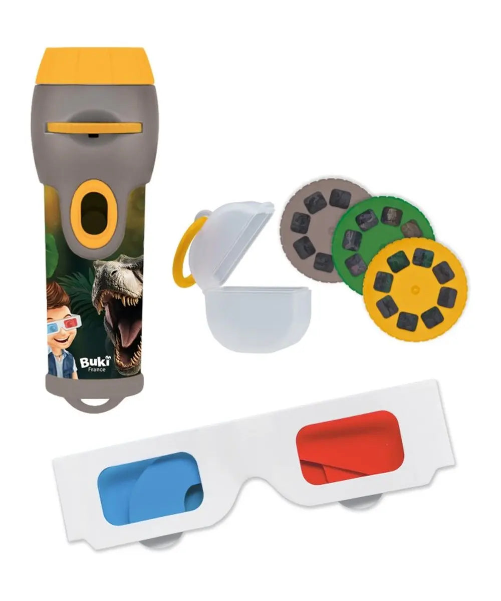 Projecteur Dinosaures 3D Buki détail produit sur fond clair