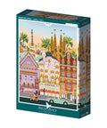 Boîte du puzzle Barcelone, 1000 pièces, de la marque Pieces & Peace, sur fond blanc