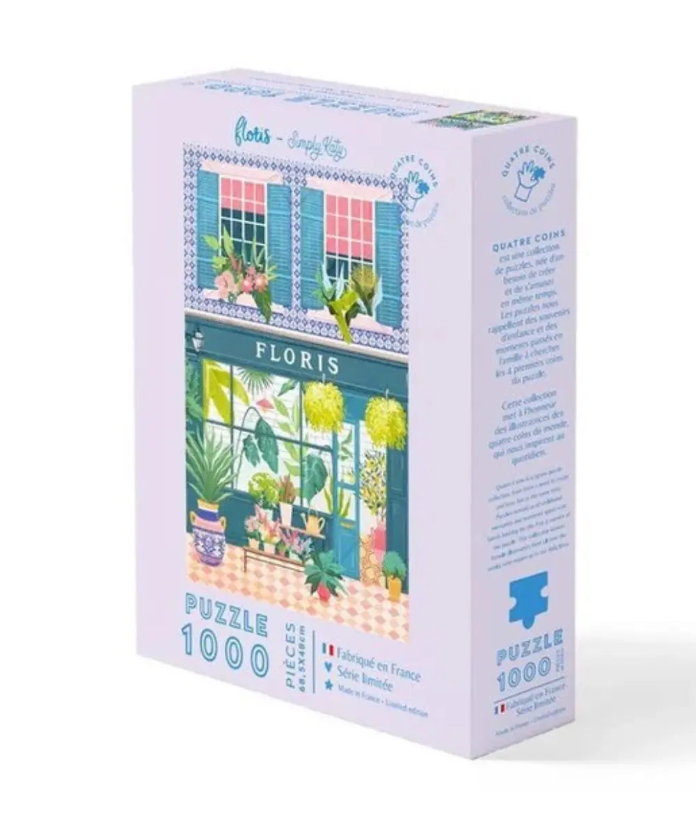 Puzzle 1000 pieces floris devanture de fleuriste la petite epicerie illustre par simply katy.