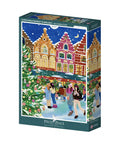 Boîte du puzzle 1000 pièces Marché de Noël à Bruges Pieces & Peace