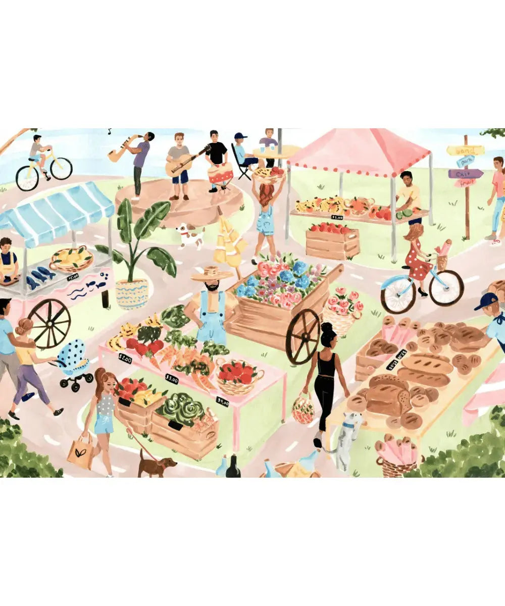 Zoom sur les détails colorés du puzzle 1000 pièces de Pieces & Peace