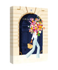 Puzzle 1000 pieces illustration femme fleurs et porte bleu marine parisian door All The Ways To Say.