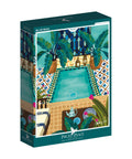 Boîte du puzzle Riad Bleu, 1000 pièces, de la marque Pieces & Peace, sur fond blanc