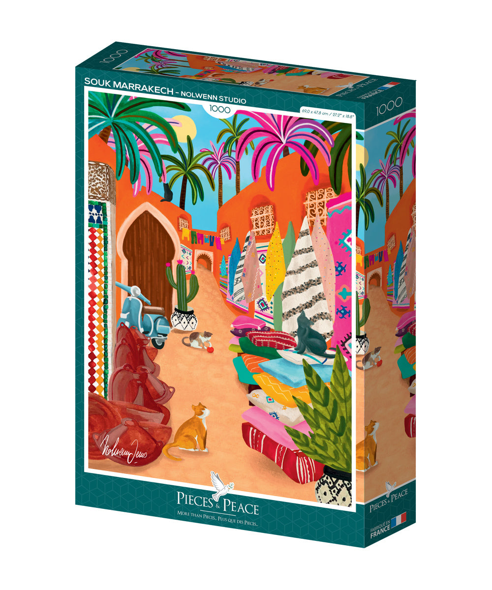 Puzzle 1000 pièces Souk de Marrakech de Pieces & Peace