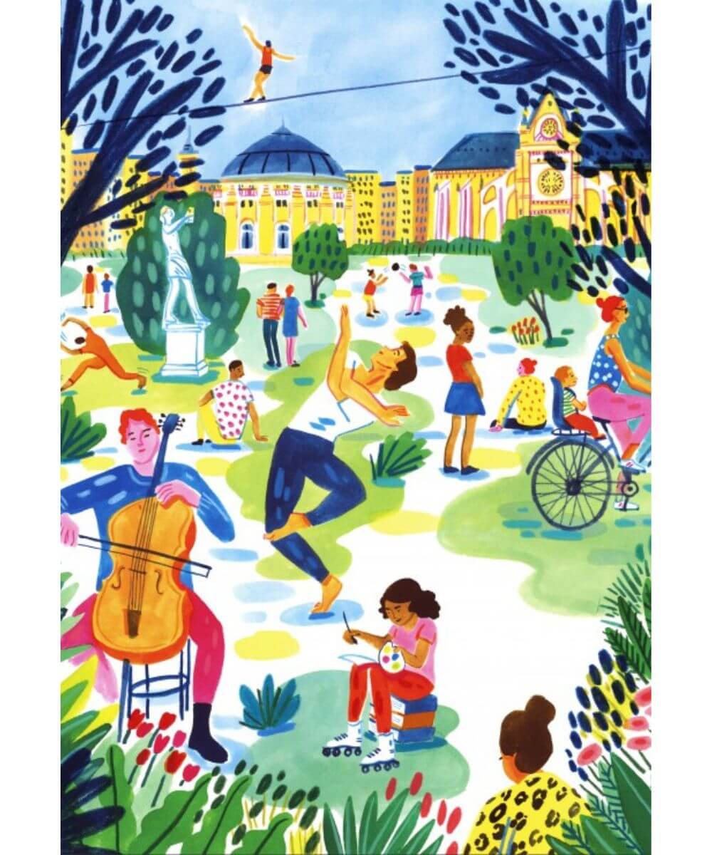 Détails de l'illustration Wild Swimming du puzzle 1000 pièces