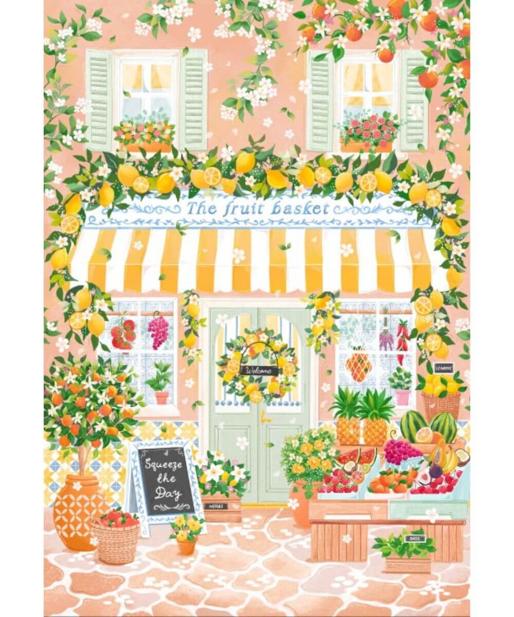 Détails de l'illustration Panier à fruits du puzzle 1000 pièces