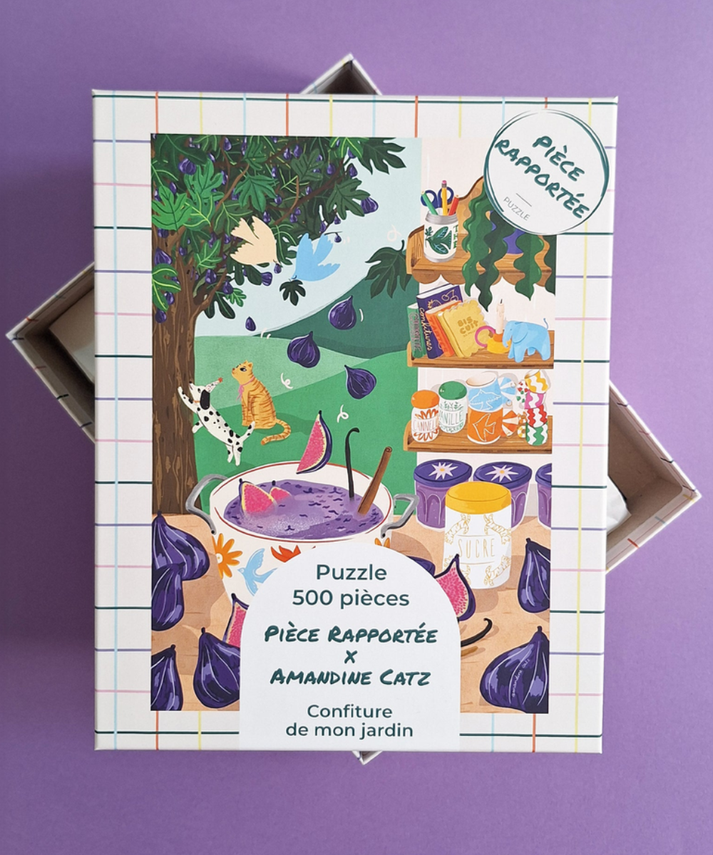 Confiture de mon jardin, puzzle 500 pièces de Pièce rapportée, boîte illustrée