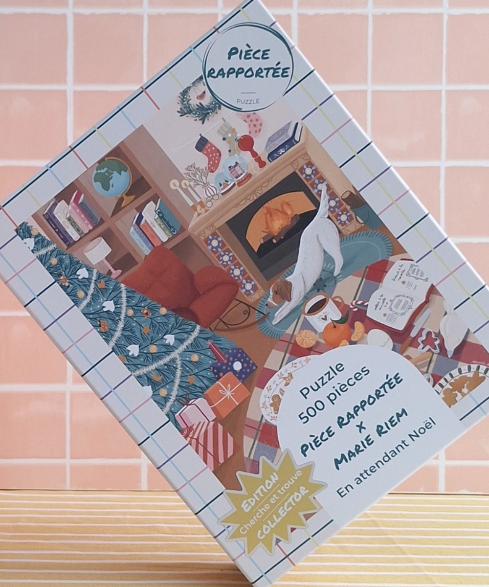 En attendant Noël, puzzle 500 pièces de Pièce rapportée, boîte illustrée