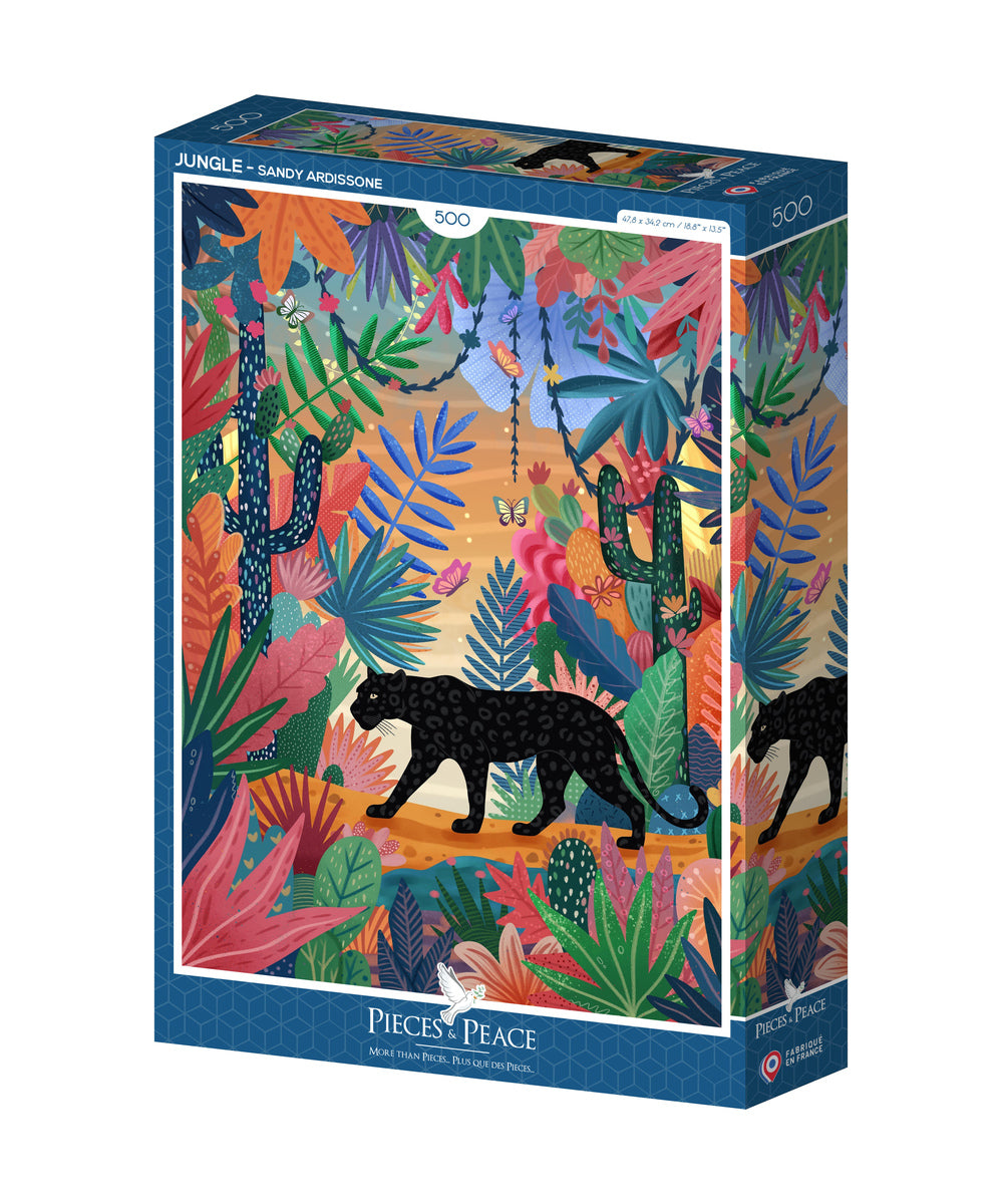 Puzzle 500 pièces Jungle de Pieces & Peace
