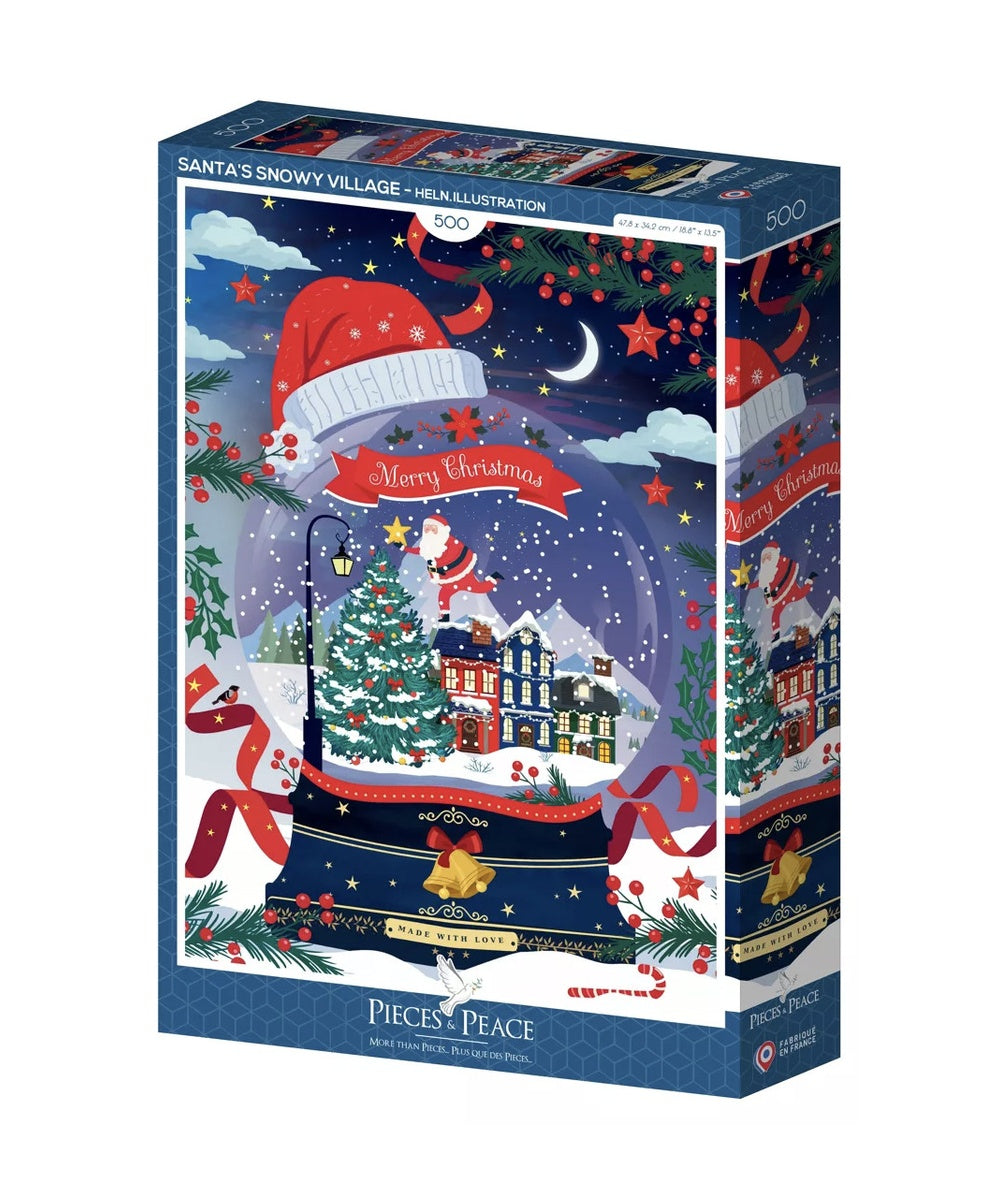 Puzzle 500 Pièces - Le Village Enneigé du Père Noë - santa'S Snowy Village de la marque Pieces & Peace