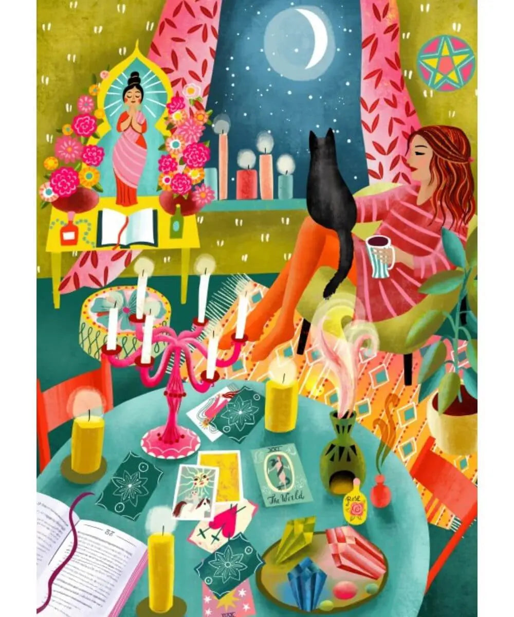 Détails de l'illustration Coin Lecture Magique sous la lune du puzzle 1000 pièces