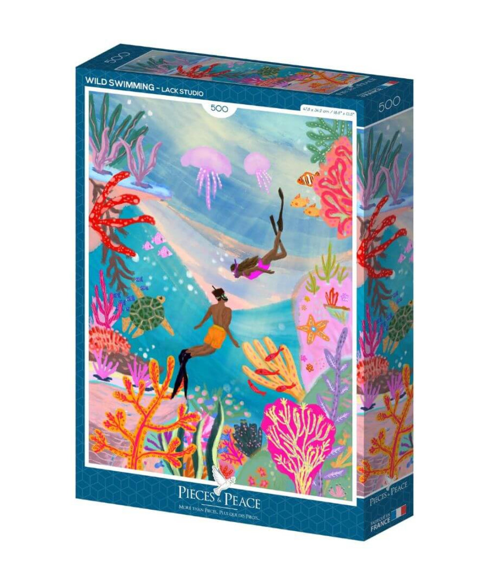 Puzzle 500 pièces Wild Swimming de Pieces & Peace