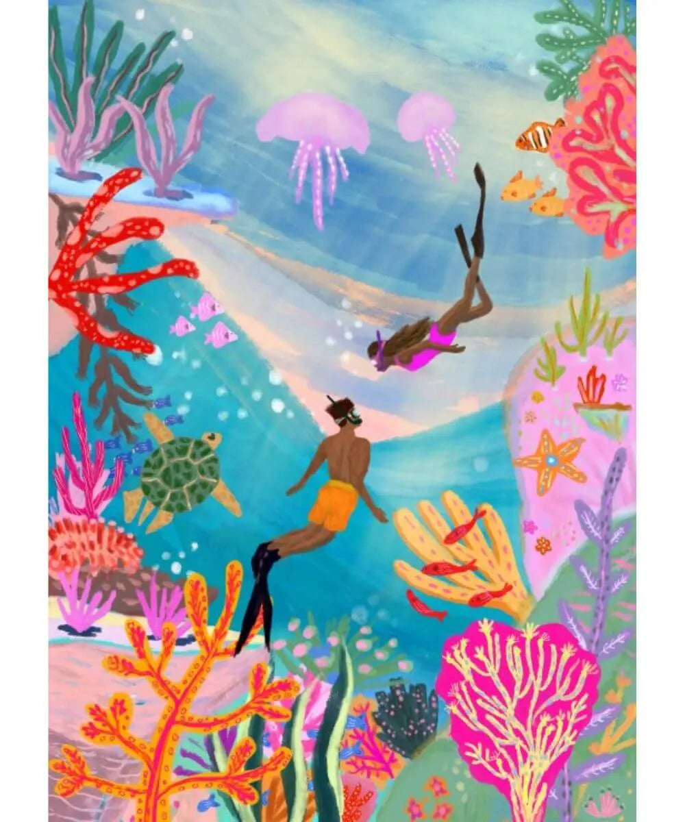 Détails de l'illustration Wild Swimming du puzzle 500 pièces