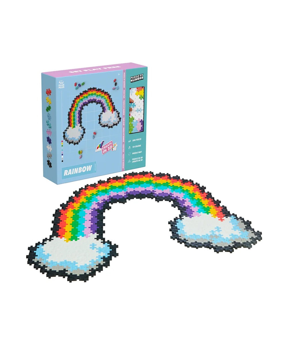 Puzzle Arc-en-ciel - 500 pièces de Plus-Plus, sur fond blanc