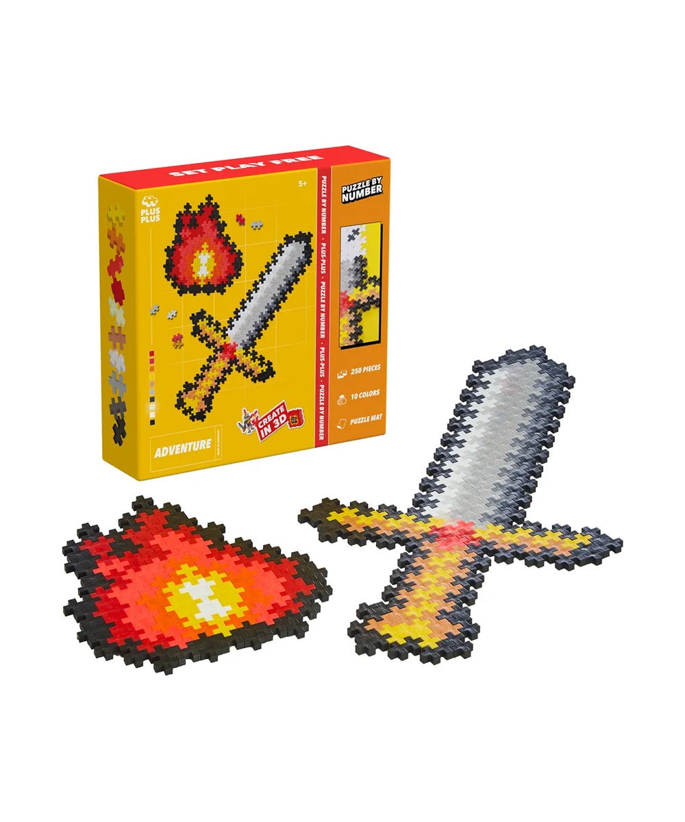 Puzzle Aventure - 250 pièces de Plus-Plus, sur fond blanc