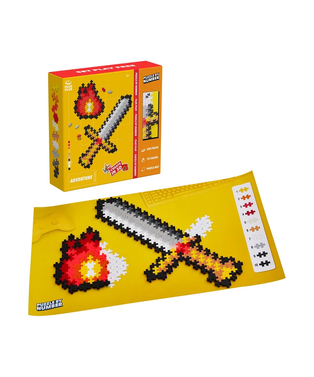 Puzzle Aventure - 250 pièces de Plus-Plus, sur fond blanc