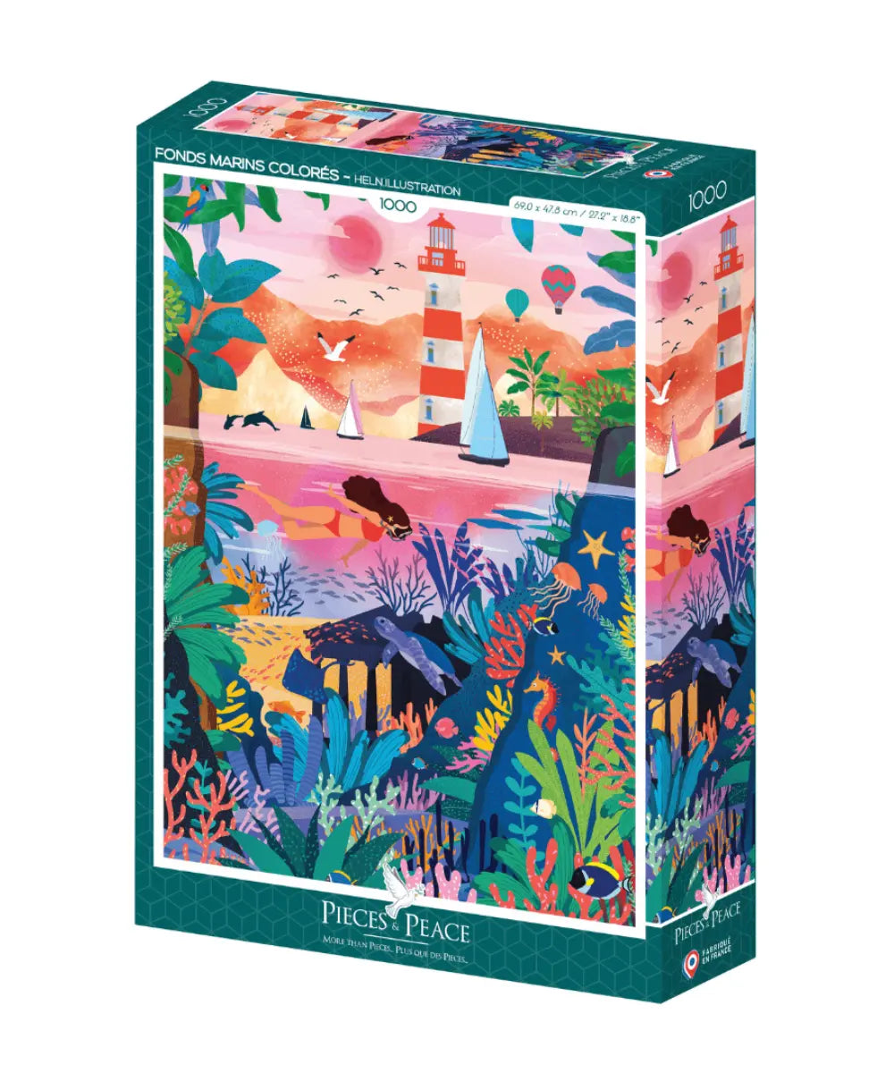 Puzzle 1000 pièces Fonds marins colorés de Pieces & Peace
