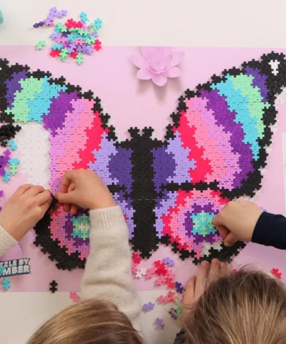 Kit puzzle by number 800 pieces papillon plus-plus classic avec modele numérote.