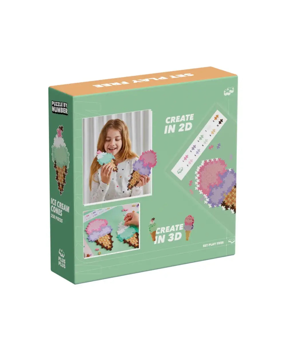 Puzzle by Number Cornet de Glaces de la marque Plus Plus