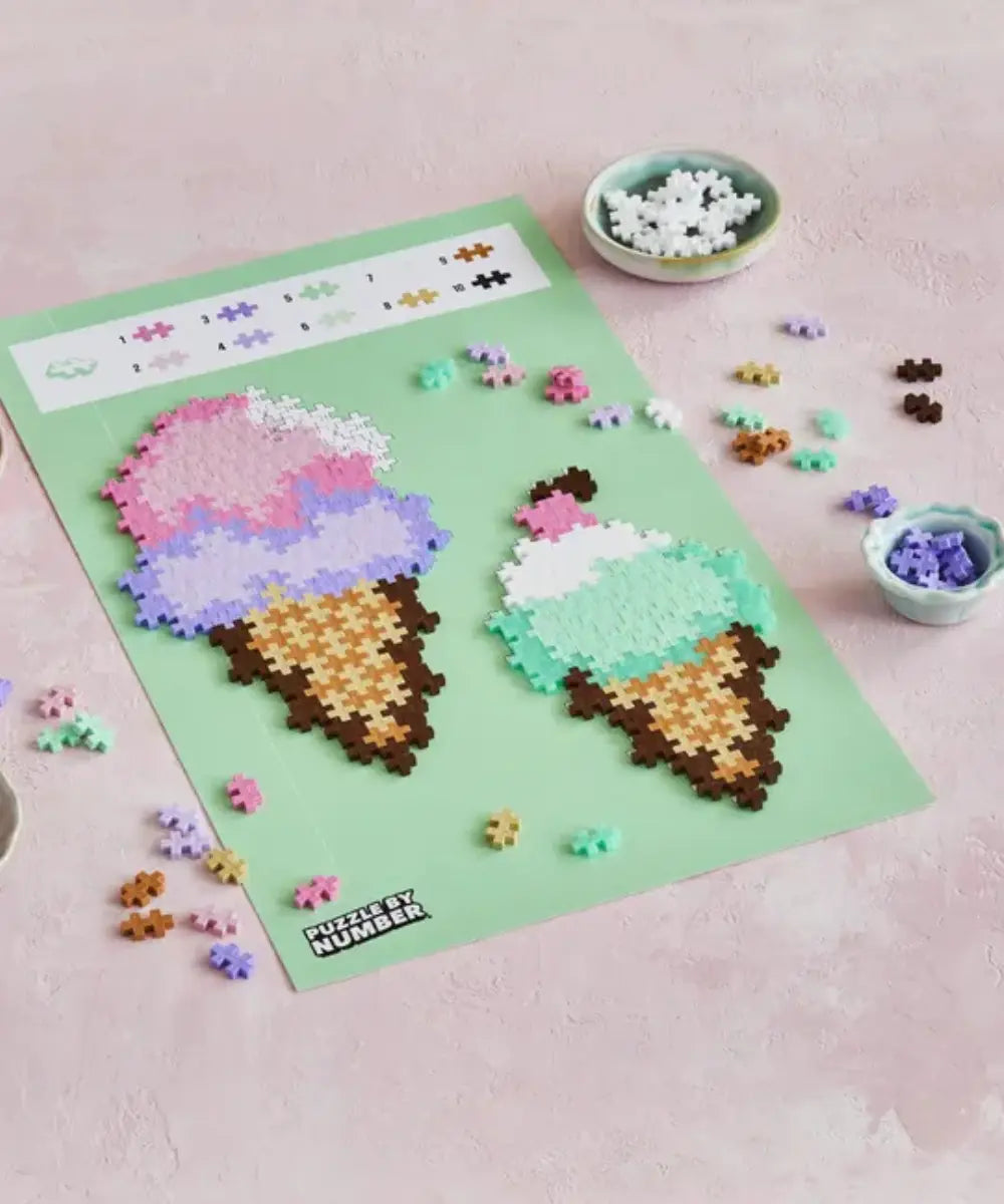 Puzzle by Number Cornet de Glaces de la marque Plus Plus
