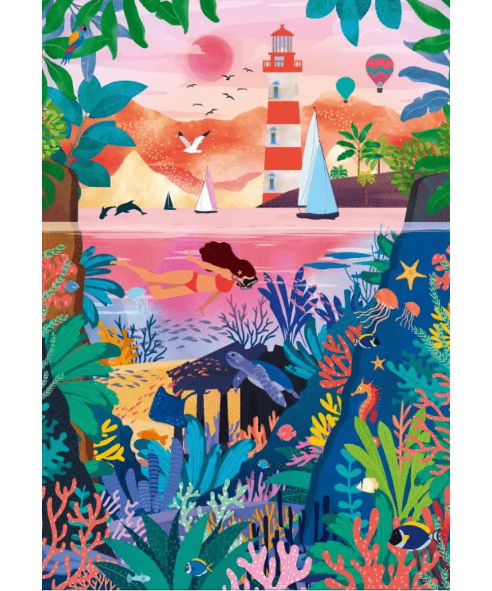 Détails de l'illustration Fonds Marins Colorés du puzzle 1000 pièces