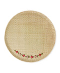 Grand plateau rond en raphia naturel tresse a la main Rice boho