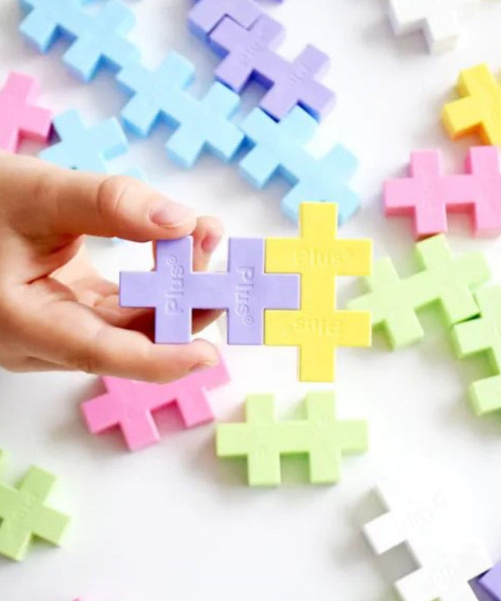 Recharge 100 pieces plus-plus big couleurs pastel 50 mm pour jeu de construction enfant.