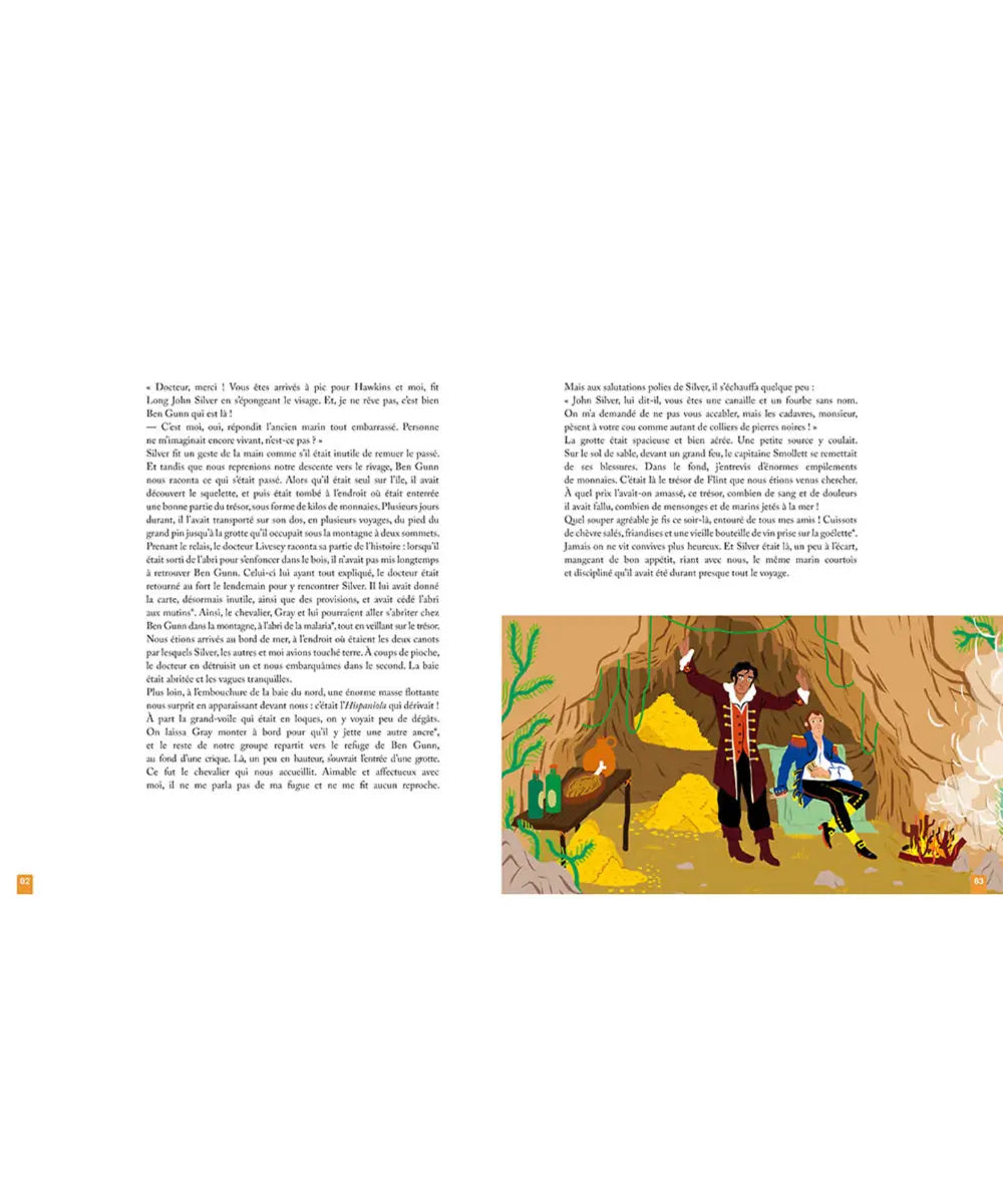 Livre illustre l ile au tresor auzou collection recueils universels avec illustrations olivia sautreuil