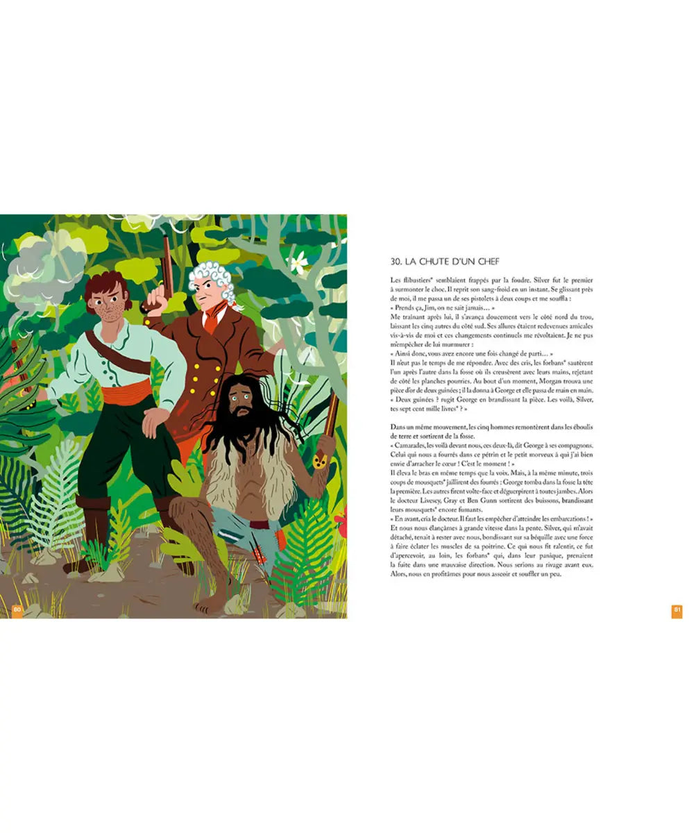 Livre illustre l ile au tresor auzou collection recueils universels avec illustrations olivia sautreuil