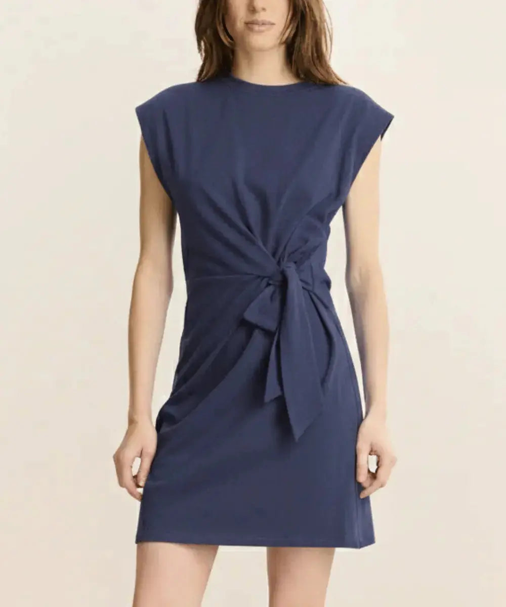 Robe courte en jersey de coton avec un lien à nouer Garance Paris.