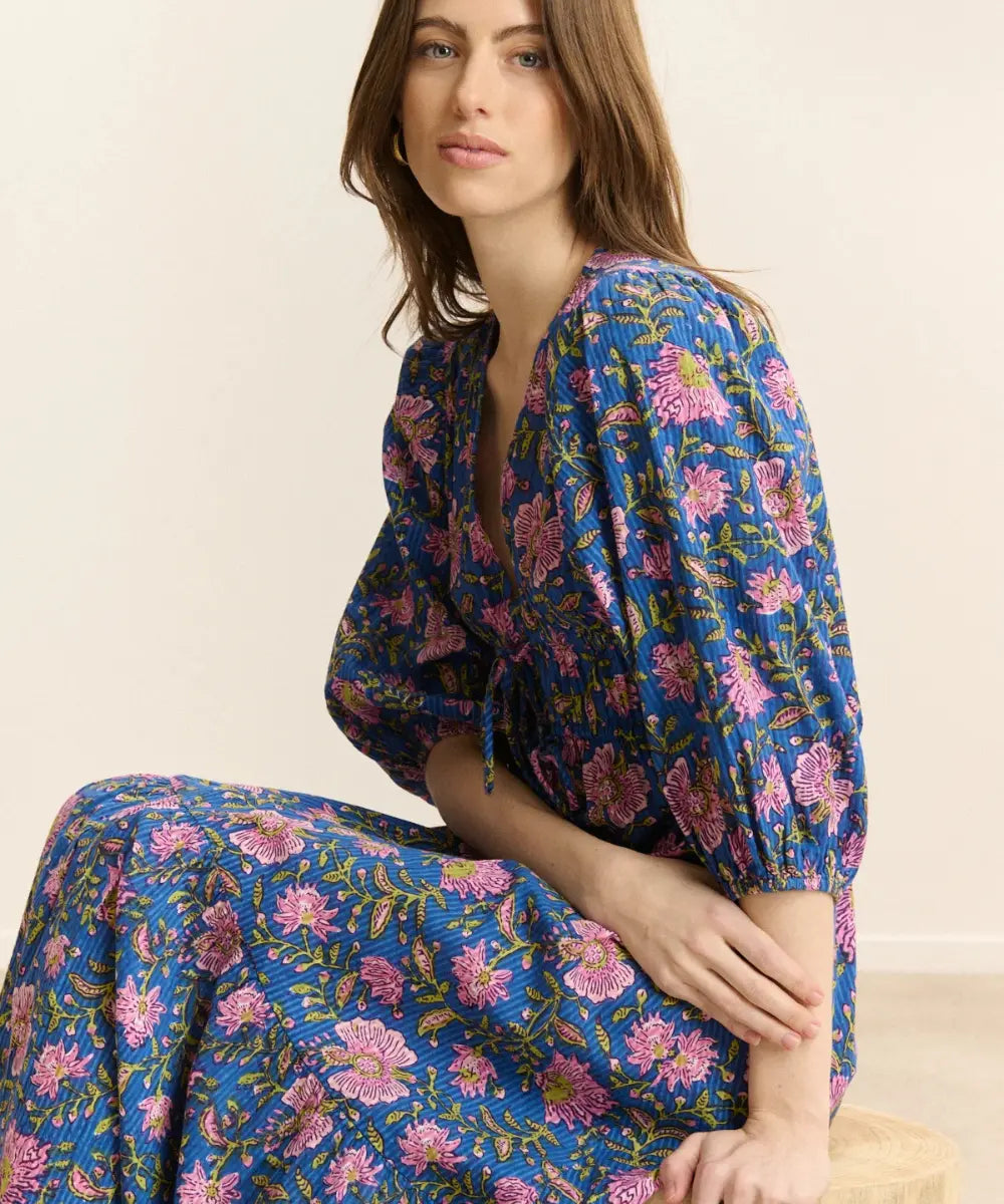 Robe longue Vanina fleurs de la marque Garance